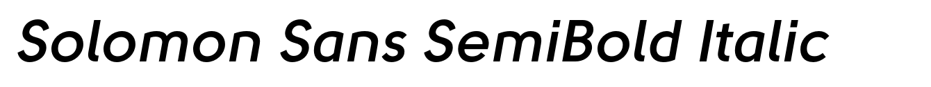 Solomon Sans SemiBold Italic